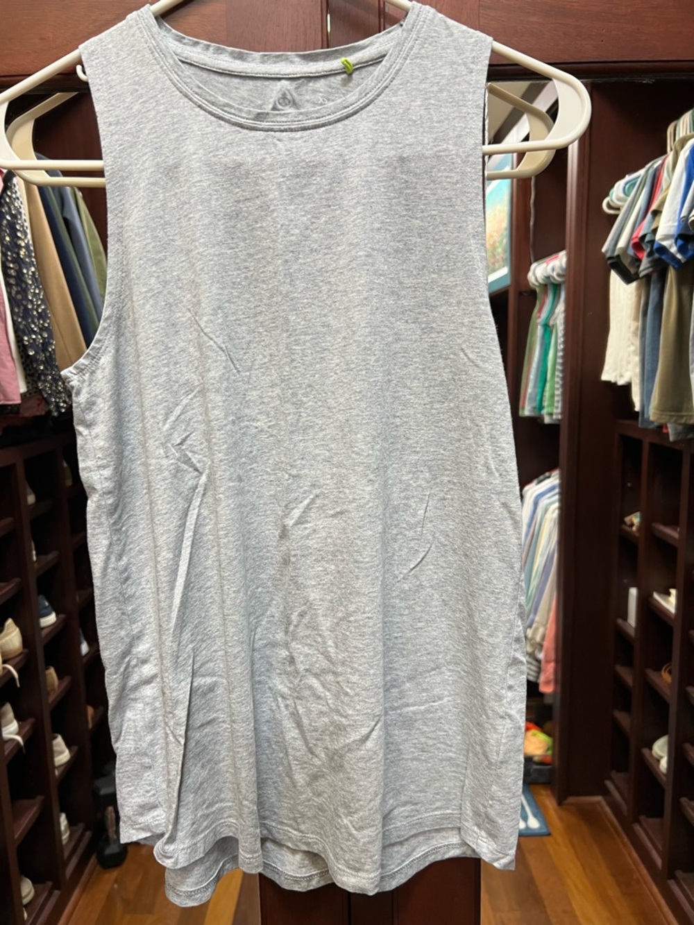 Tasc XS Heathered Gray Nola Tank